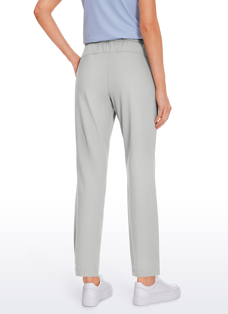 CRZ YOGA Women's Travel Slim Fit Stretch On the Travel Pants 29'' Grey Olive