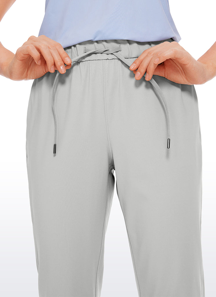 CRZ YOGA Women's Travel Slim Fit Stretch On the Travel Pants 29'' Grey Olive