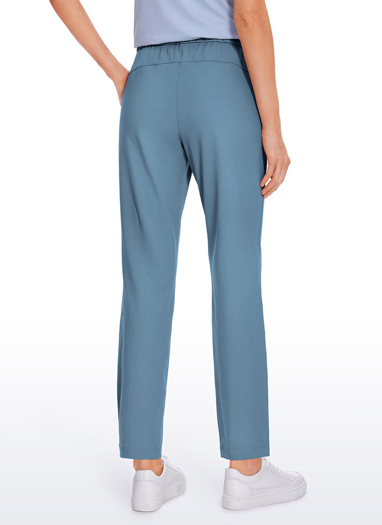 CRZ YOGA Women's Travel Slim Fit Stretch On the Travel Pants 29'' Green Ash