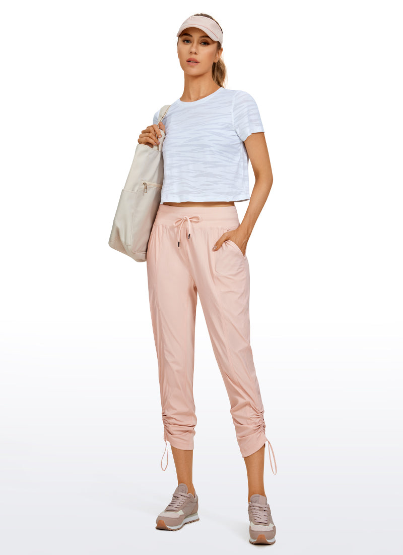 Striped Pants with Pockets 27''- Cinched Leg