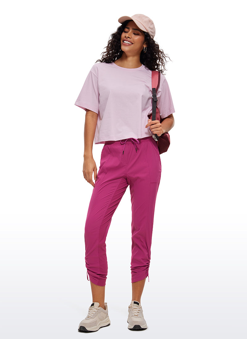 Striped Pants with Pockets 27''- Cinched Leg