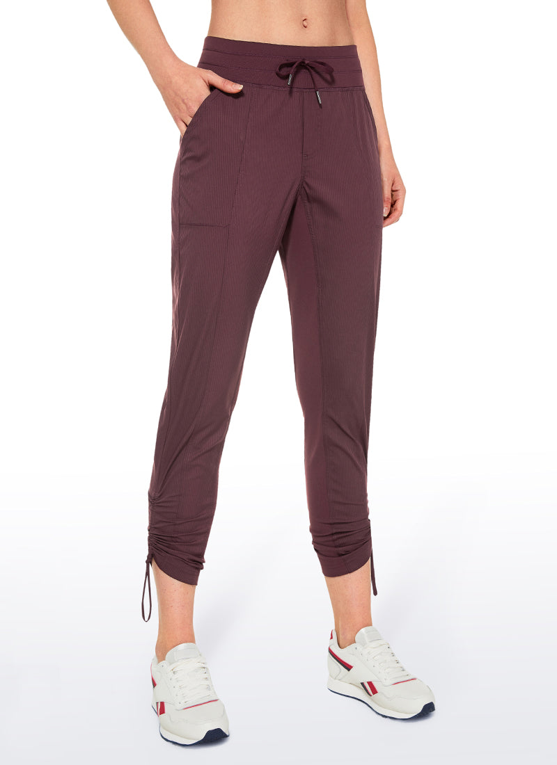 Striped Pants with Pockets 27''- Cinched Leg