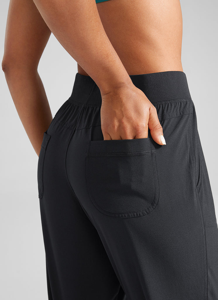 CRZ YOGA Women's Train Loose Fit Feathery-Fit Drawstring Jogger 28'' Dark Olive