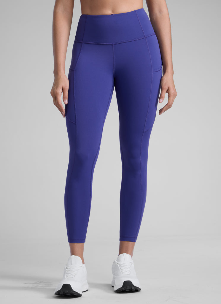 CRZ YOGA Women's Yoga Train High Rise Nakedfeel Pocket Leggings 25'' Taupe