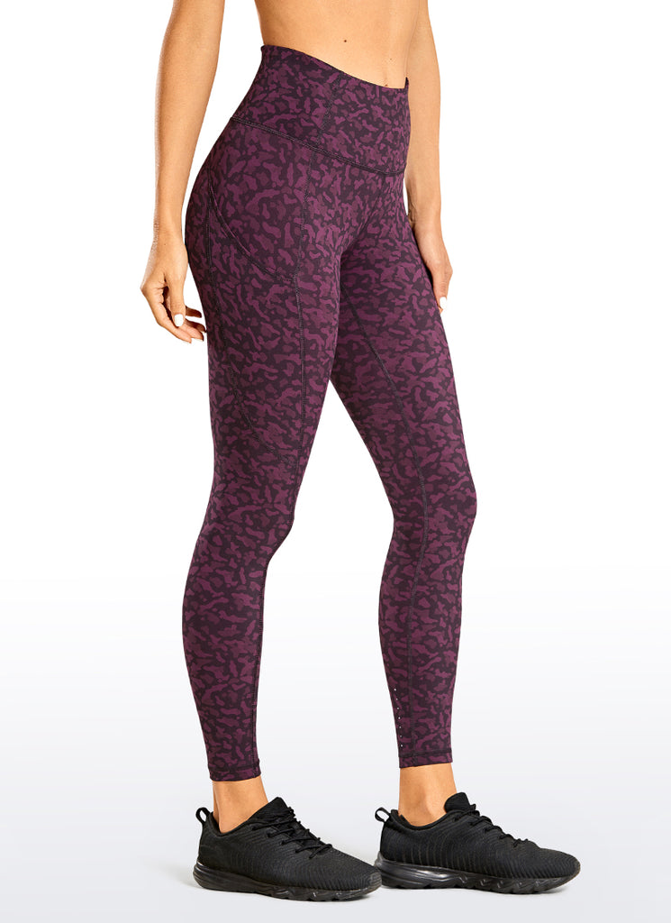 CRZ YOGA Women's Yoga Train High Rise Nakedfeel Pocket Leggings 25'' Leopard Printed 1