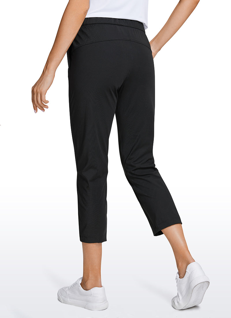 Stretch Cropped Pants with Pockets 23''