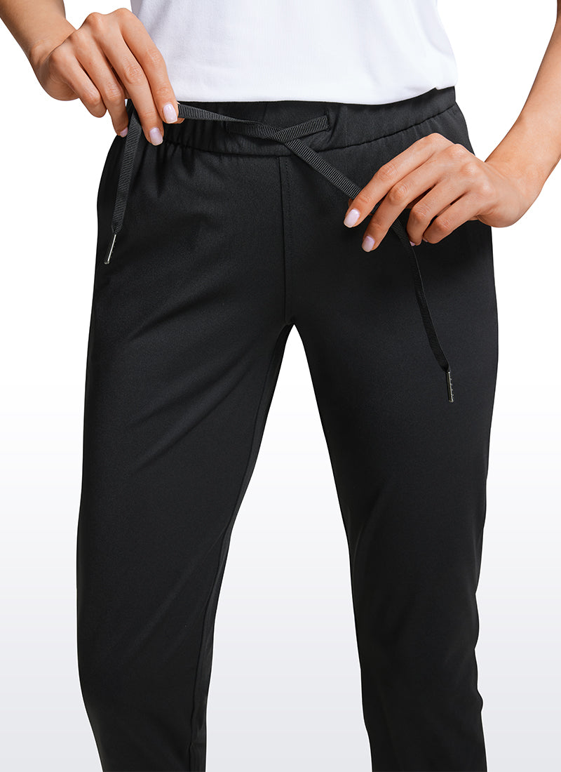 Stretch Cropped Pants with Pockets 23''