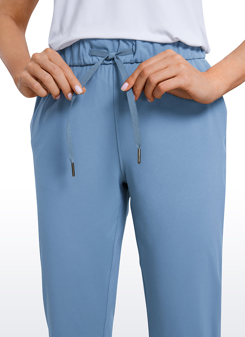 Stretch Cropped Pants with Pockets 23''