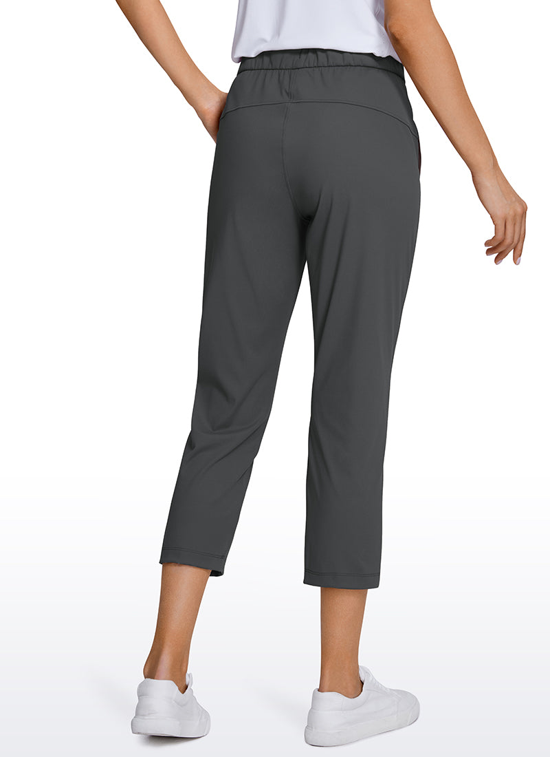 Stretch Cropped Pants with Pockets 23''