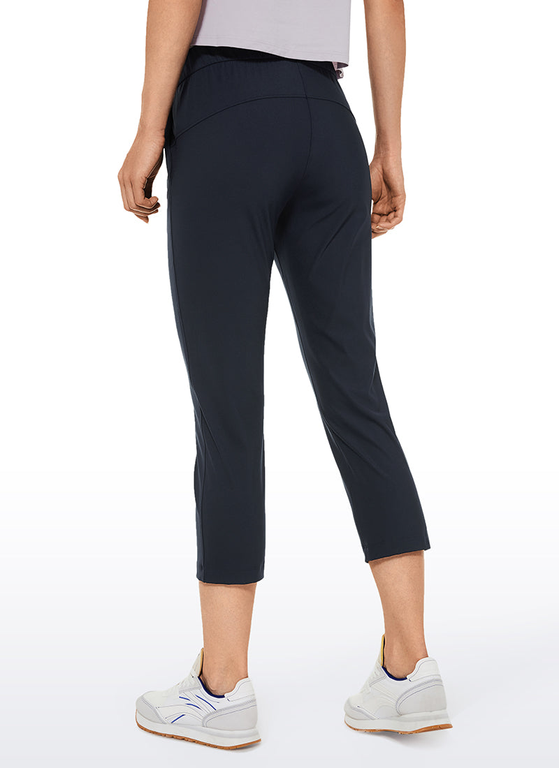 Stretch Cropped Pants with Pockets 23''