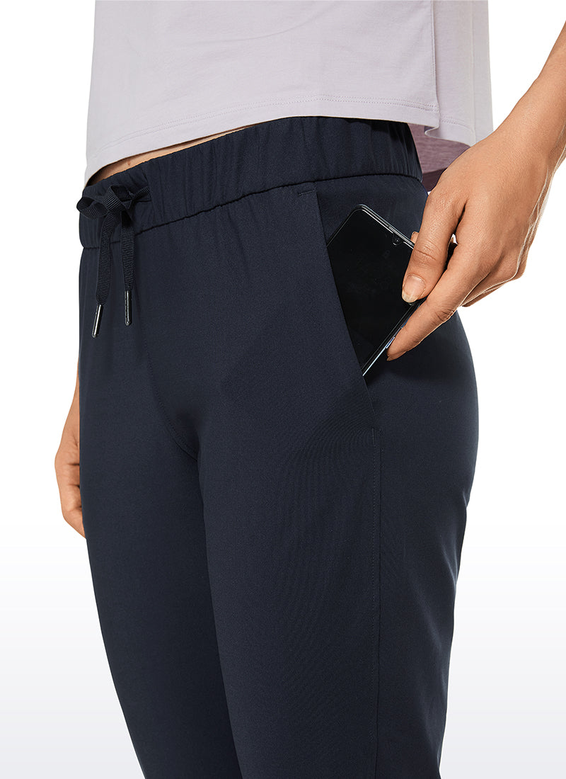 Stretch Cropped Pants with Pockets 23''