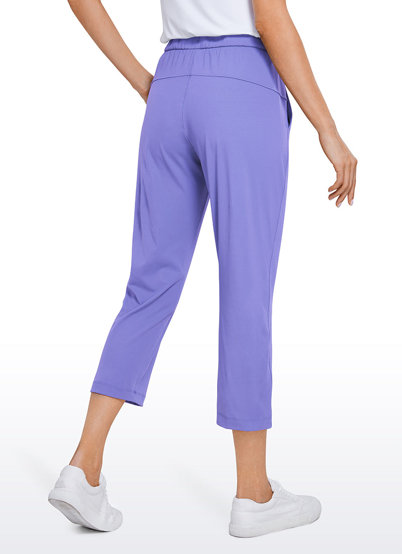 Stretch Cropped Pants with Pockets 23''