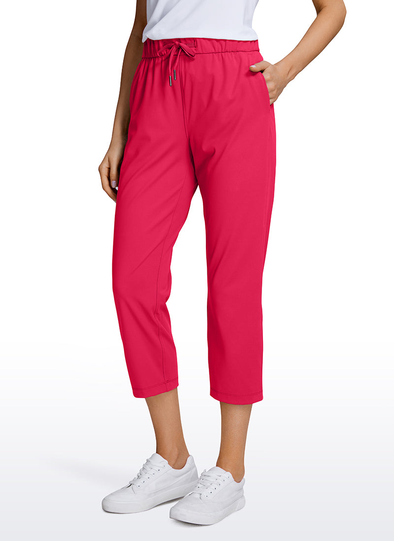 Stretch Cropped Pants with Pockets 23''