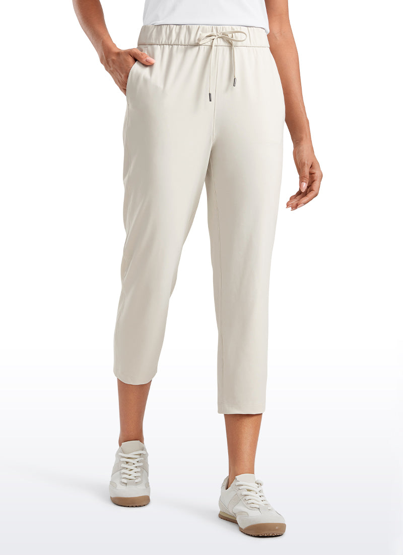 Stretch Cropped Pants with Pockets 23''