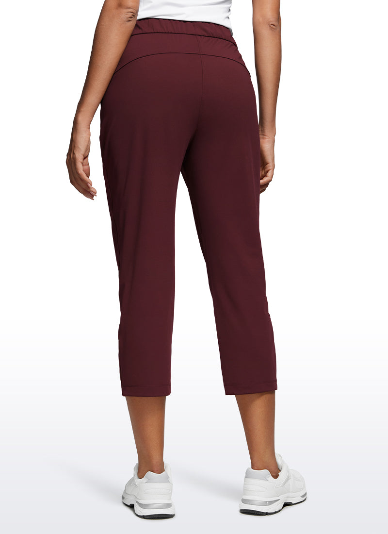 Stretch Cropped Pants with Pockets 23''