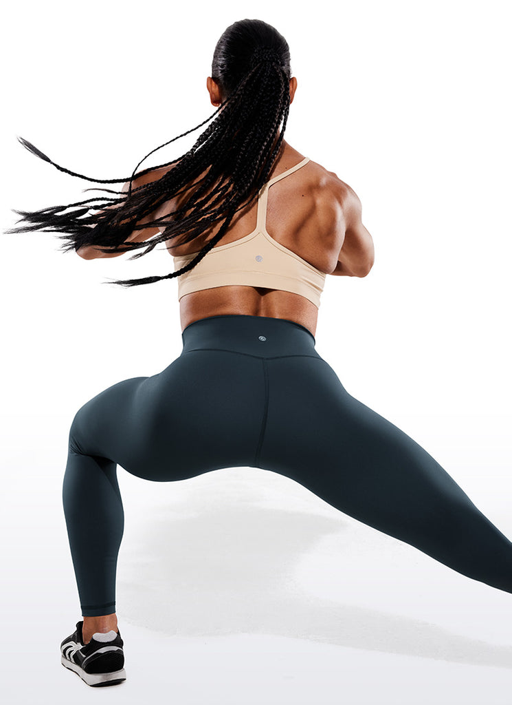 CRZ YOGA Women's Train High Rise Hugged Feel Compression Leggings 28'' True Navy