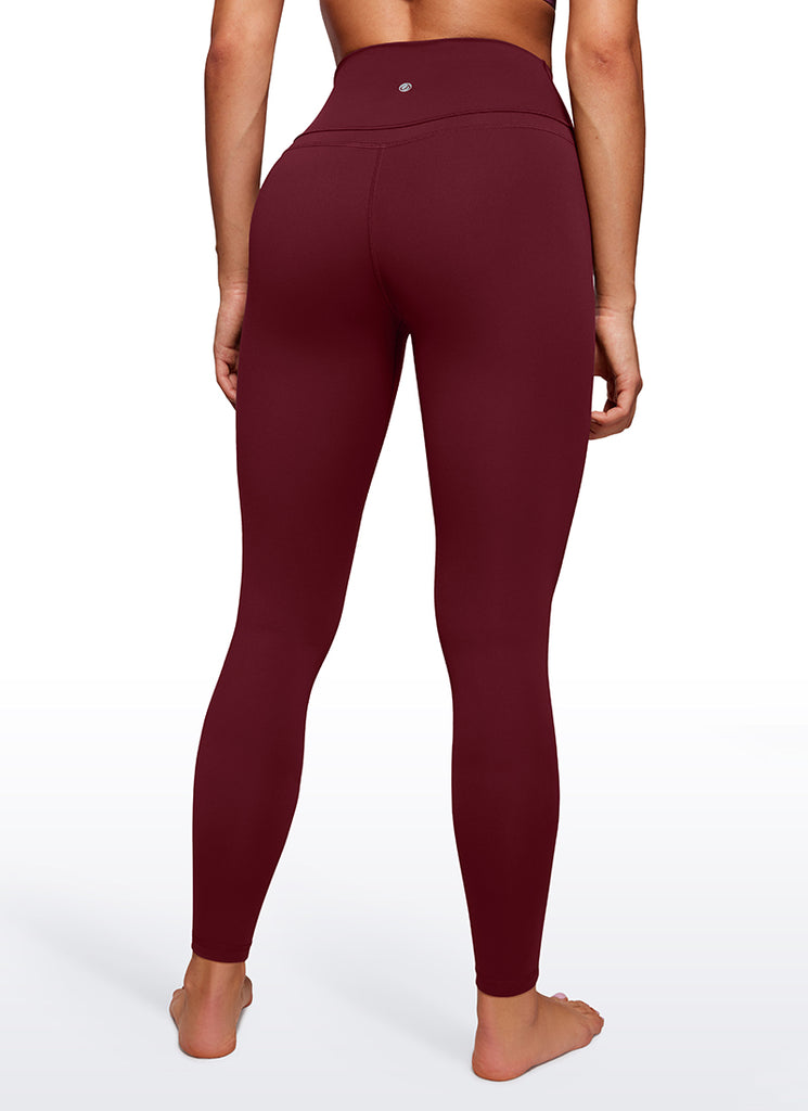 CRZ YOGA Women's Yoga Train High Rise Tall Nakedfeel Leggings 28'' Crimson