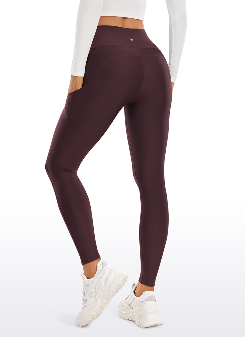 Thermal Fleece Lined Pocket Leggings 28''