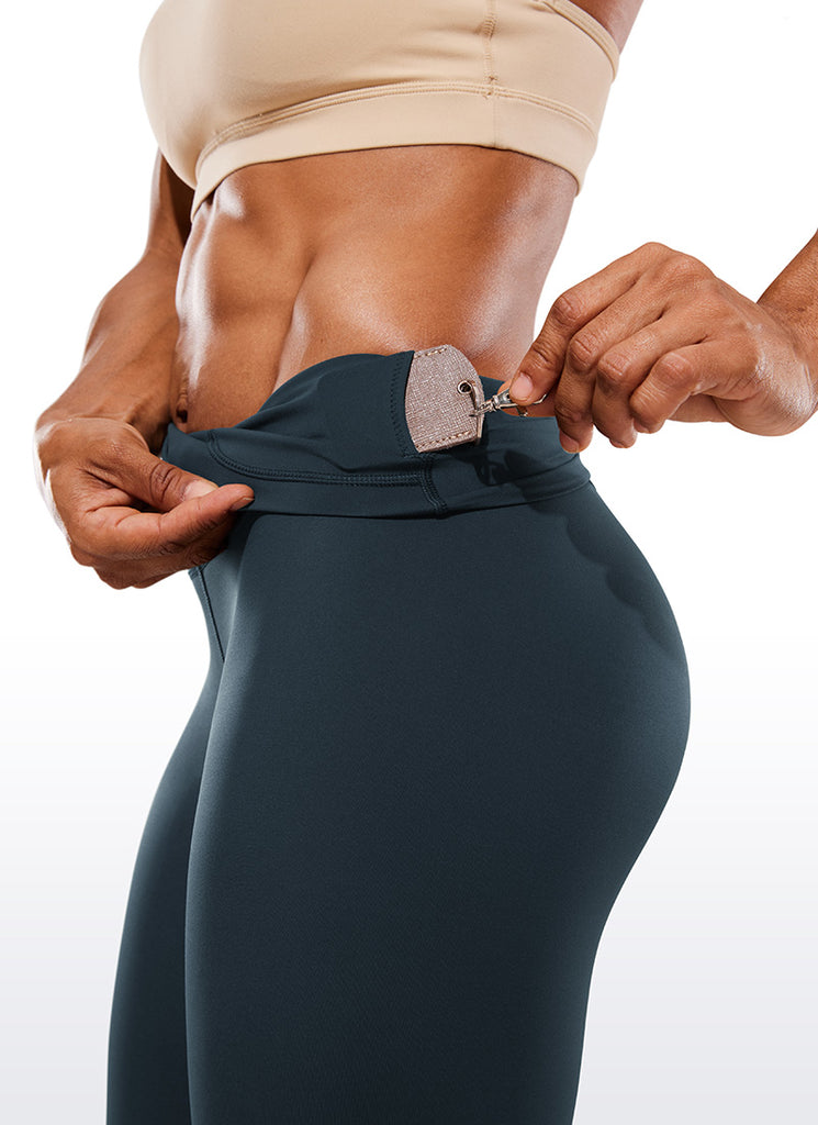 CRZ YOGA Women's Train High Rise Hugged Feel Compression Leggings 25'' Dark Lavender Purple