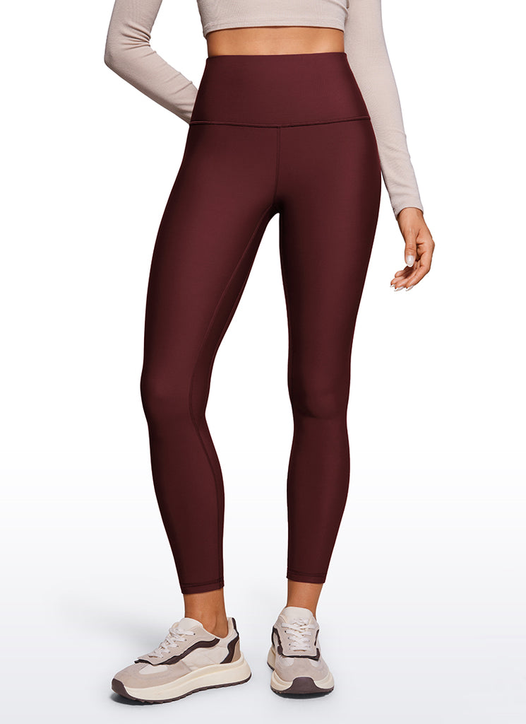 CRZ YOGA Women's Winter High Rise Thermal Fleece Lined Leggings 28'' Dark grey camouflage