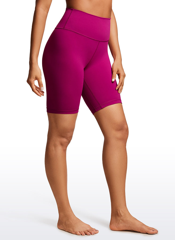 CRZ YOGA Women's Yoga High Rise Biker Shorts Nakedfeel Shorts 8'' Tornado