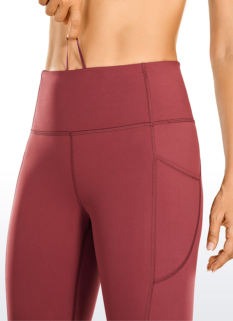 CRZ YOGA Women's Train High Rise Biker Nakedfeel Shorts Pockets 10'' Savannah