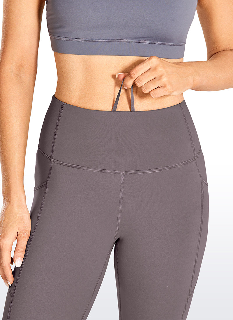 CRZ YOGA Women's Train High Rise Biker Nakedfeel Shorts Pockets 10'' Tornado