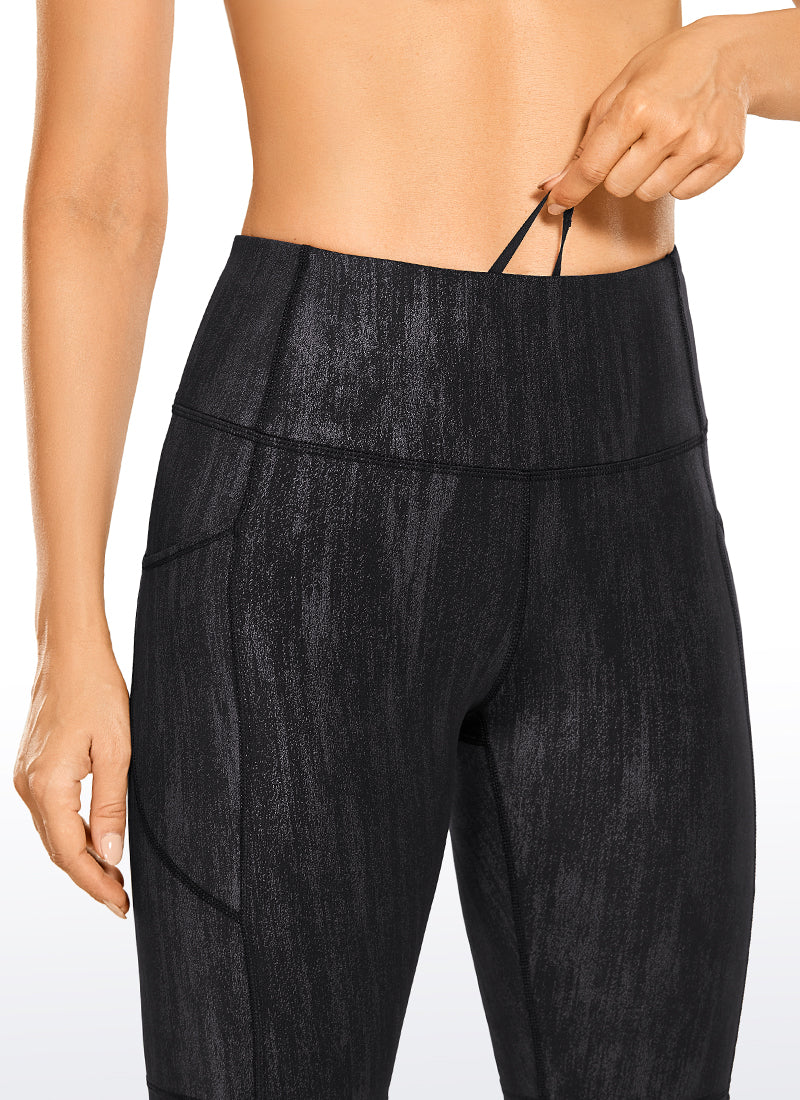 CRZ YOGA Women's Train High Rise Biker Nakedfeel Shorts Pockets 10'' Light Black