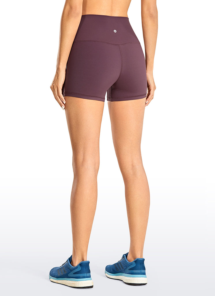 CRZ YOGA Women's Yoga Train High Rise Biker Shorts Nakedfeel Short 3'' Arctic Plum