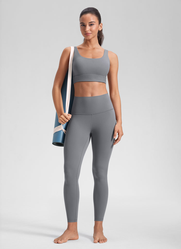 CRZ YOGA Women's Yoga Lounge High Rise Butterluxe Yoga Leggings 25'' Solar Grey