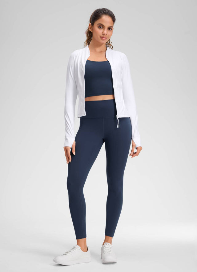 CRZ YOGA Women's Yoga Lounge High Rise Butterluxe Yoga Leggings 25'' Club Blue @model_info:Dany