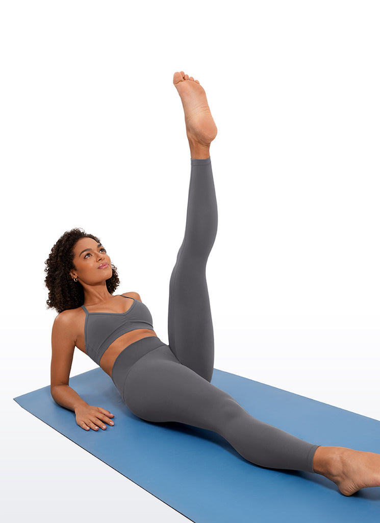 CRZ YOGA Women's Yoga Lounge High Rise Butterluxe Yoga Leggings 25'' Dark Red