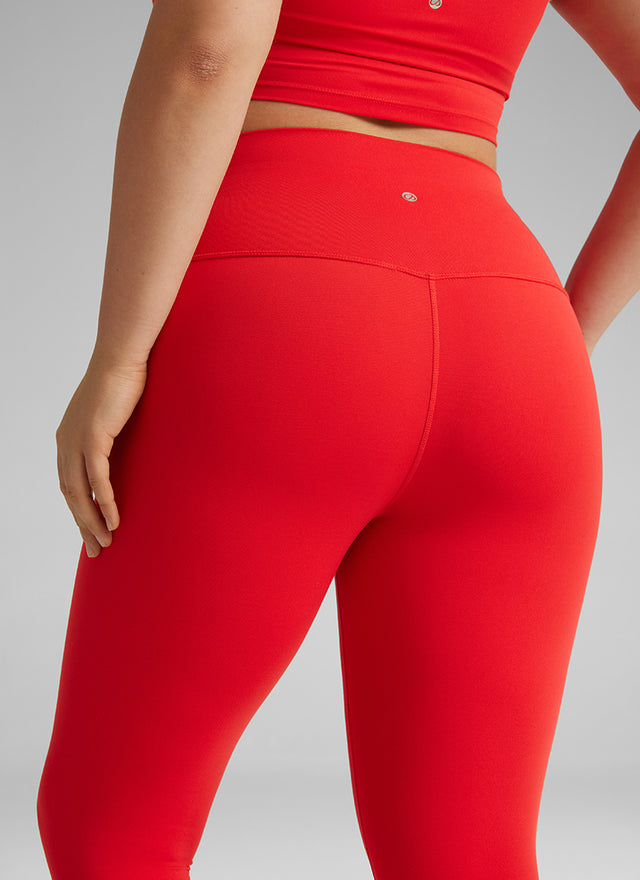 CRZ YOGA Women's Yoga Lounge High Rise Butterluxe Yoga Leggings 25'' Deep Red