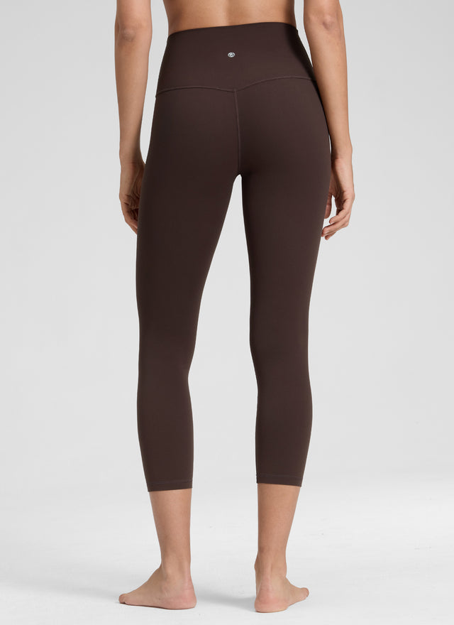 CRZ YOGA Women's Yoga Lounge High Rise Butterluxe Yoga Leggings 23'' Hot Fudge Brown @model_info:Jenna