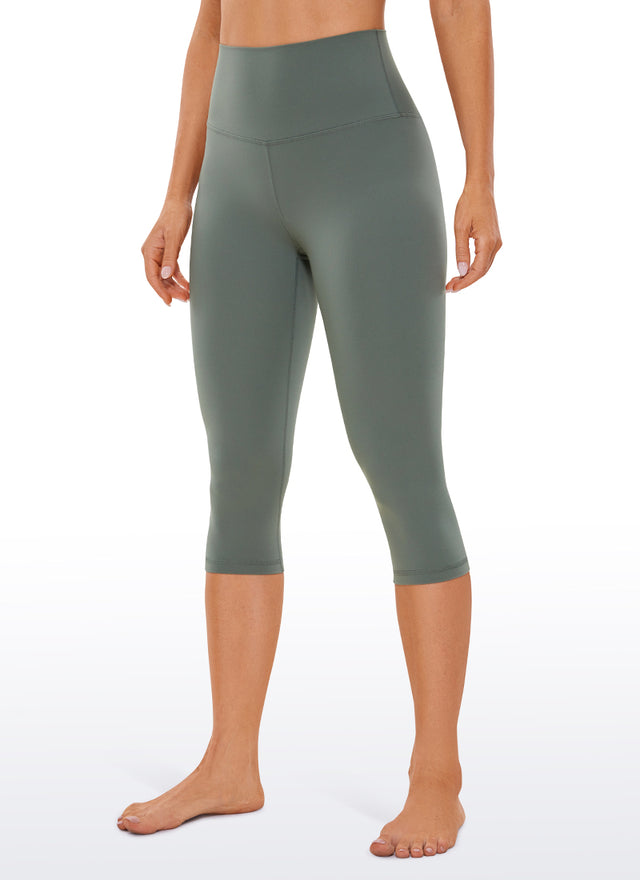 CRZ YOGA Women's Yoga Lounge High Rise Butterluxe Yoga Leggings 17'' Grey Sage @model_info:N