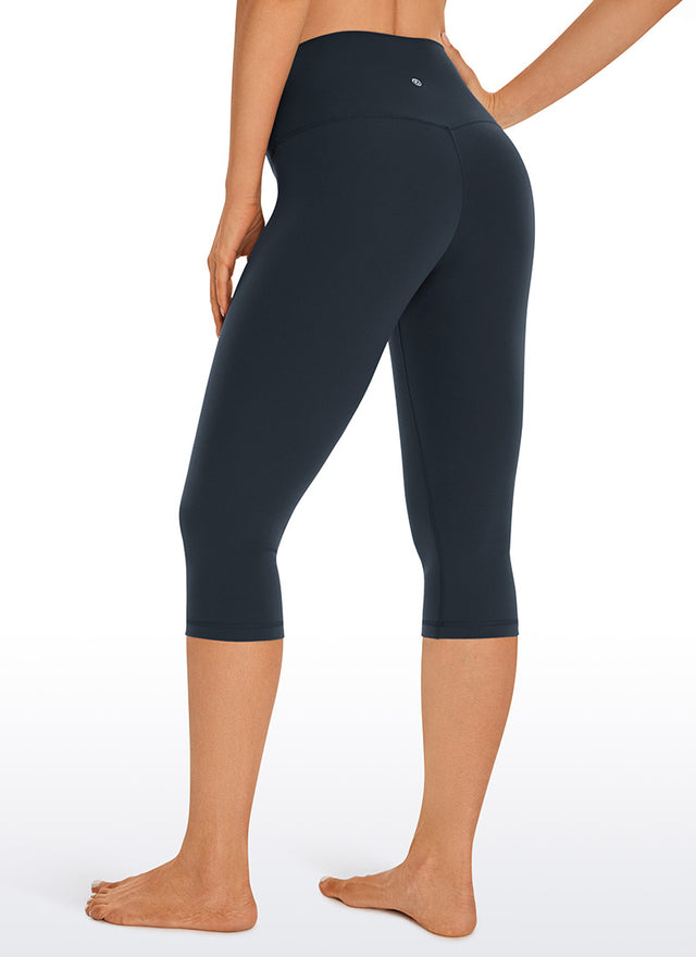 CRZ YOGA Women's Yoga Lounge High Rise Butterluxe Yoga Leggings 17'' True Navy @model_info:Natali