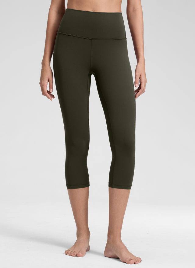 CRZ YOGA Women's Yoga Lounge High Rise Butterluxe Yoga Leggings 19'' Olive Green @model_info:Jenna