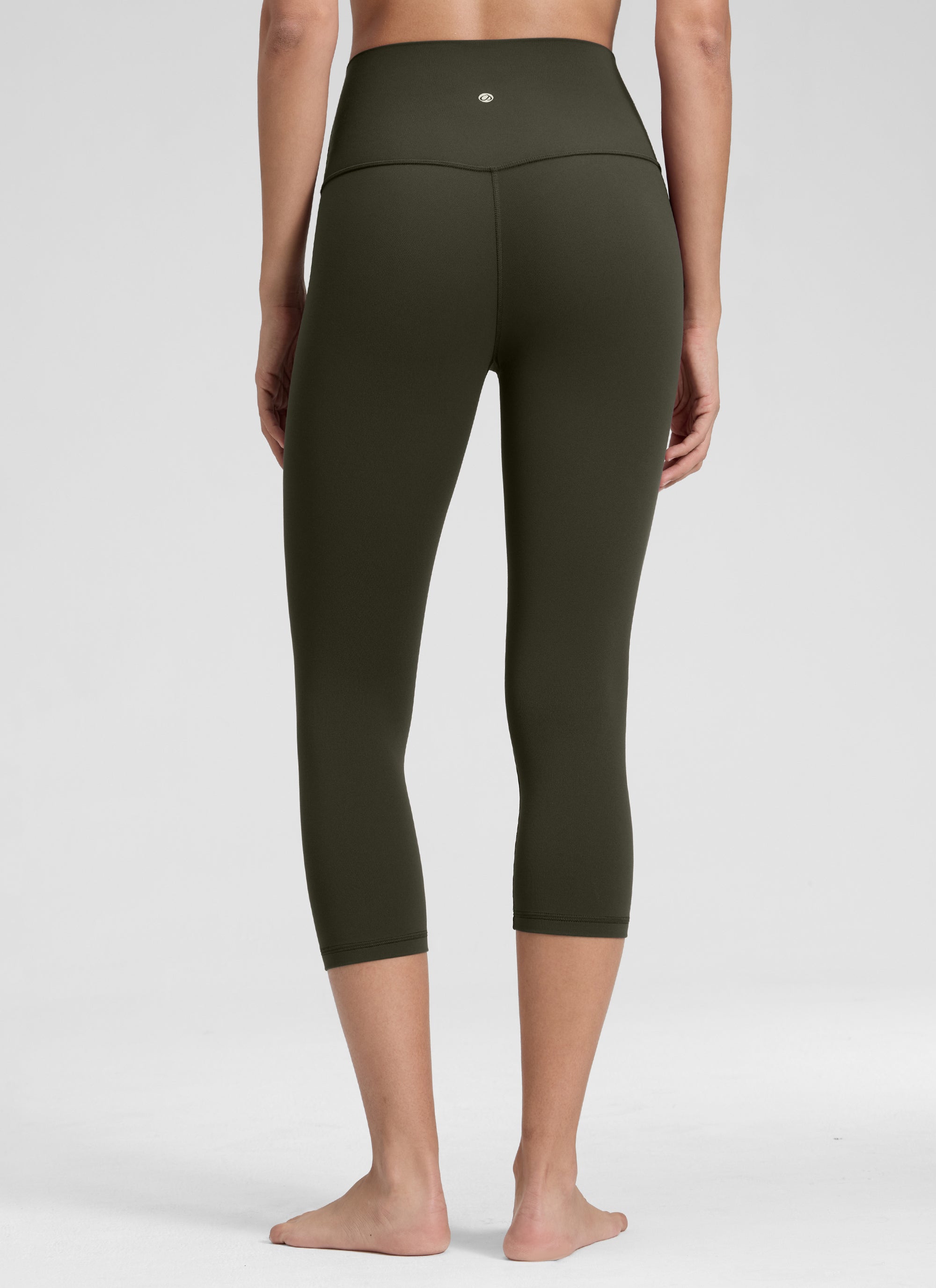 CRZ YOGA Women's Yoga Lounge High Rise Butterluxe Yoga Leggings 19'' Olive Green @model_info:Jenna