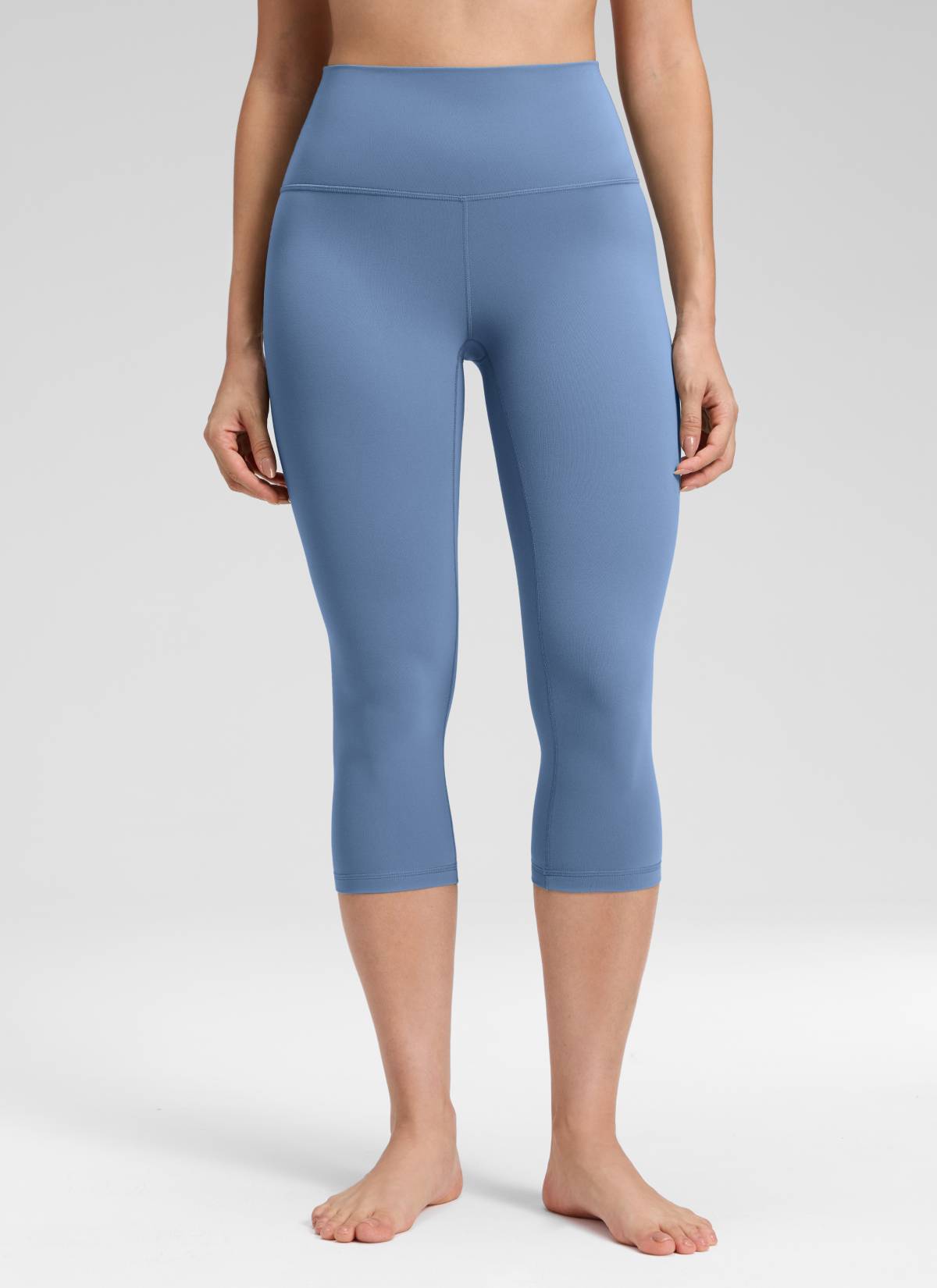 CRZ YOGA Women's Yoga Lounge High Rise Butterluxe Yoga Leggings 19'' Oasis Blue @model_info:Bruna