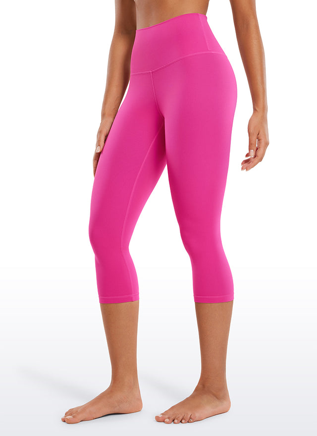 CRZ YOGA Women's Yoga Lounge High Rise Butterluxe Yoga Leggings 19'' Hibiscus Purple
