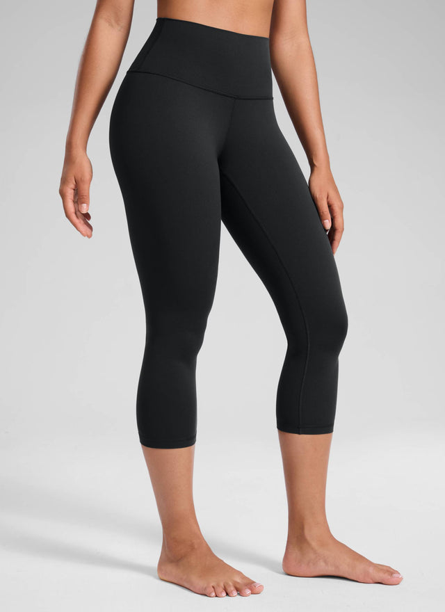 CRZ YOGA Women's Yoga Lounge High Rise Butterluxe Yoga Leggings 21'' Black @model_info:Fiona