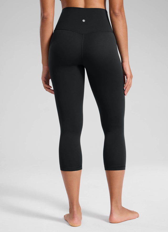 CRZ YOGA Women's Yoga Lounge High Rise Butterluxe Yoga Leggings 21'' Black @model_info:Fiona
