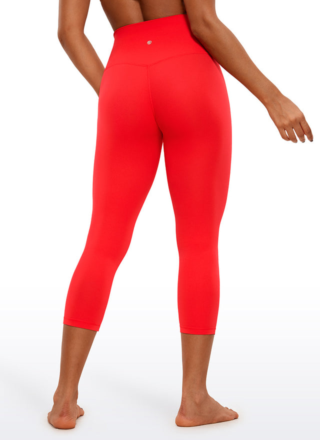 CRZ YOGA Women's Yoga Lounge High Rise Butterluxe Yoga Leggings 21'' Dark Red @model_info:Gigi