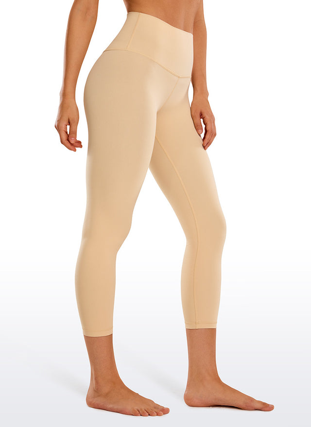 CRZ YOGA Women's Yoga Lounge High Rise Butterluxe Yoga Leggings 23'' Tan Milkshake @model_info:Bojona
