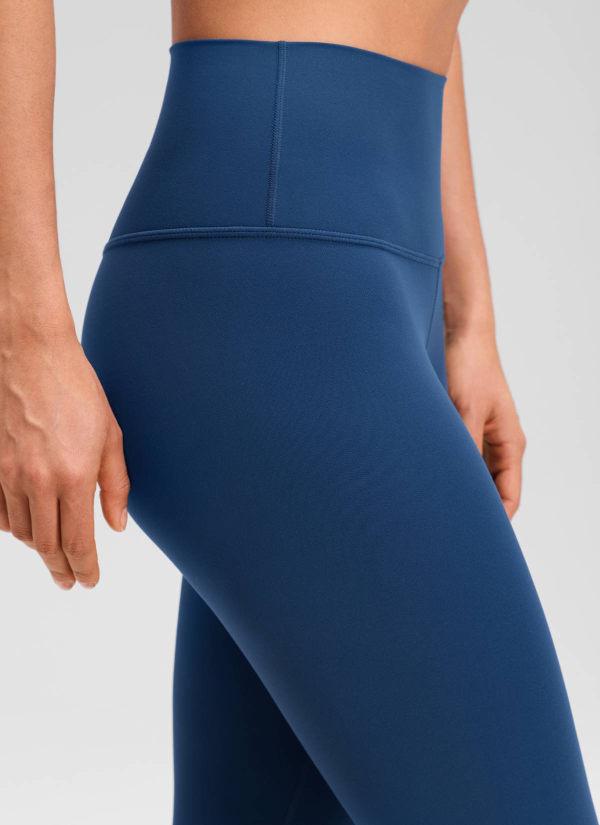 CRZ YOGA Women's Yoga Lounge High Rise Butterluxe Yoga Leggings 23'' French Navy @model_info:Larissa