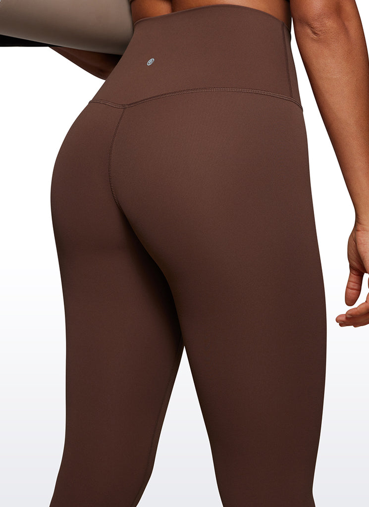 CRZ YOGA Women's Yoga High Rise Butterluxe Ankle Leggings 26.5'' Coffee Brown