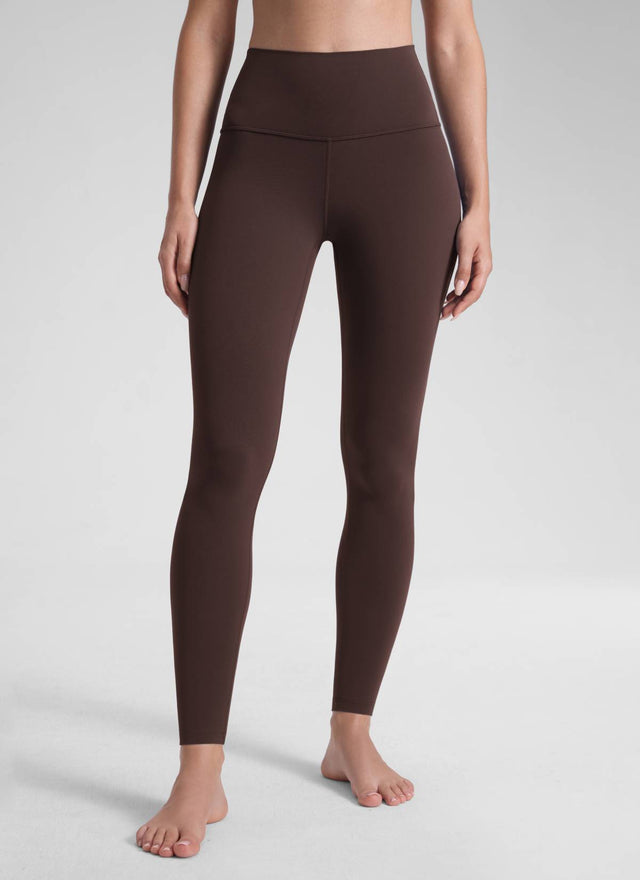 CRZ YOGA Women's Yoga Lounge High Rise Butterluxe Yoga Leggings 28'' Hot Fudge Brown @model_info:Malisa