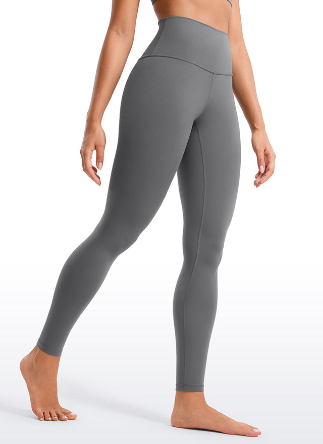 CRZ YOGA Women's Yoga Lounge High Rise Butterluxe Yoga Leggings 28'' Lava Smoke Grey