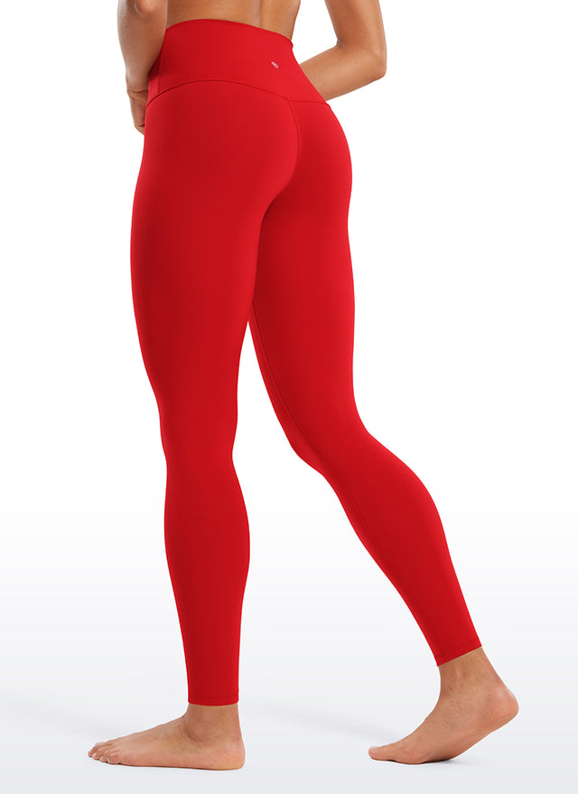 CRZ YOGA Women's Yoga Lounge High Rise Butterluxe Yoga Leggings 28'' Red Chili