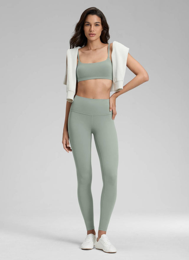 CRZ YOGA Women's Yoga Lounge High Rise Butterluxe Yoga Leggings 28'' Green Palm Court